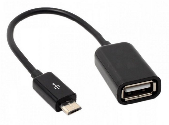 Перехідник USB OTG - MicroUSB S-k07, Black