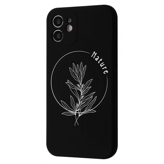 Накладка WAVE Minimal Art Case iPhone 12 with MagSafe, Black Flower