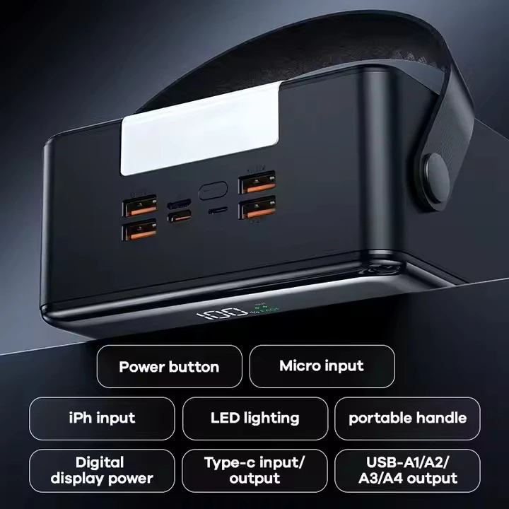 Power Bank Remax FP-1 100 000mAh Piloteer Series 27W+22.5W PD+QC, Black