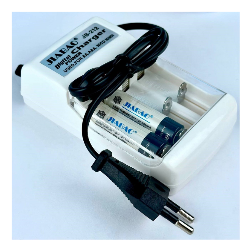 Комплект Зарядний пристрій JB-212 + 4 акумулятори AA LR-6 4500mAh