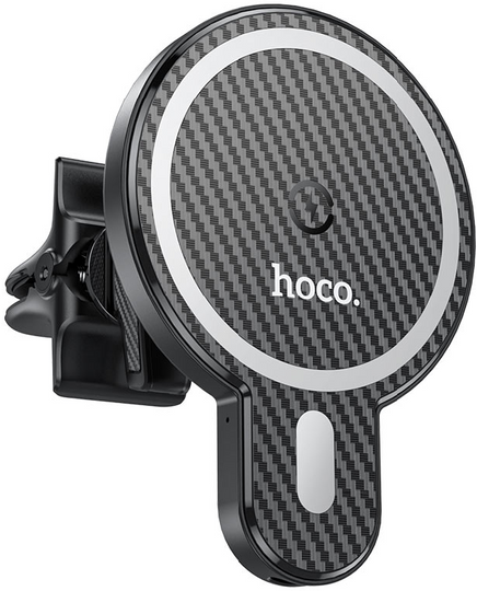 Автотримач MagSafe з бездротовою зарядкою 15W Hoco CA85 Ultra-fast, Black