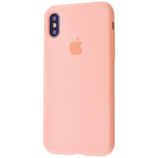 Накладка Silicone Case Full Cover Apple iPhone X/Xs, (62) Flamingo