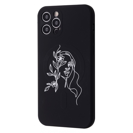 Накладка WAVE Minimal Art Case iPhone 12 Pro with MagSafe, Black Girl