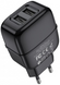 ЗП USB Hoco C77A (2USB/2.4A) + Lightning, Black