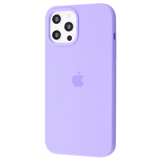 Накладка Silicone Case Full Cover Apple iPhone 12 Pro Max, (42) Light Purple