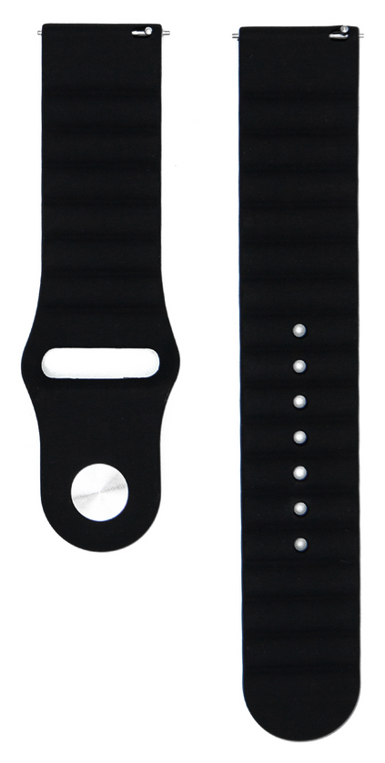 Ремінець для годинника універсальний силіконовий Ocean 22mm, Black (11)