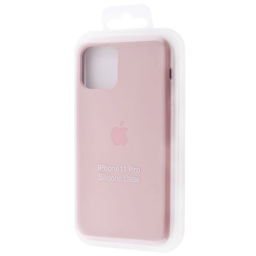 Накладка Silicone Case Full Cover Apple iPhone 11 Pro Max, (19) Pink Sand
