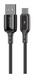 Кабель Proove Striped Silicone Type-C to Type-C 60W (1M), Black