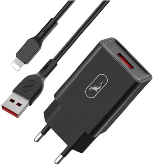 Мережевий зарядний пристрій SkyDolphin SC36L USB to Lightning 1USB/2.4A, Black