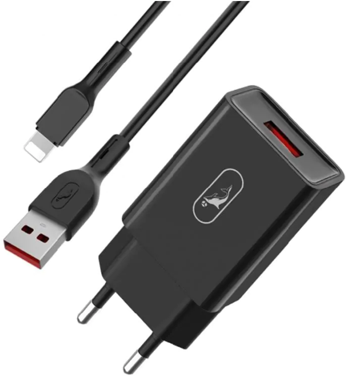 ЗП SkyDolphin SC36L USB to Lightning 1USB/2.4A, Black