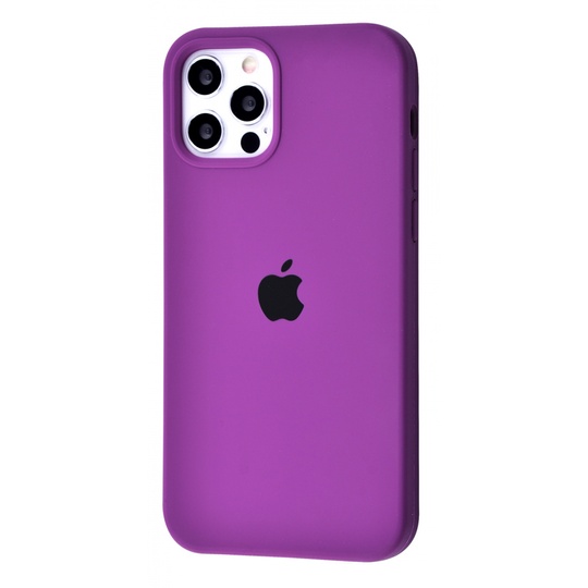 Накладка Silicone Case Full Cover Apple iPhone 12/12 Pro, (30) Purple