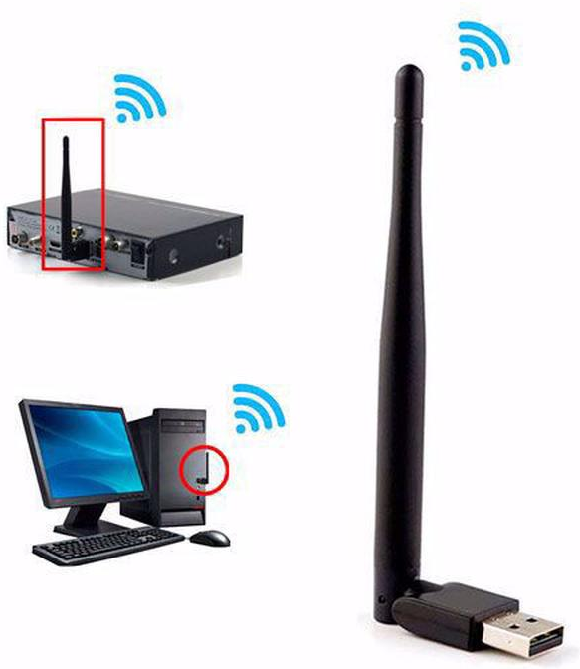 USB Wi-Fi Адаптер 7601 5DB new для Тюнера Т2/Комп'ютера