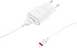 ЗП 1USB Borofone BA48A (2.1A) + Cable Ligthning, White