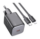 ЗП Hoco N40 Mighty 1C PD20W + Type-C to Lightning, Black