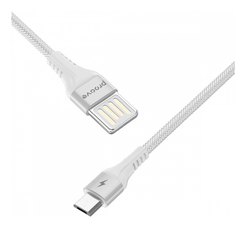 Кабель Proove Double Way Weft Micro USB 2.4A (1m), White