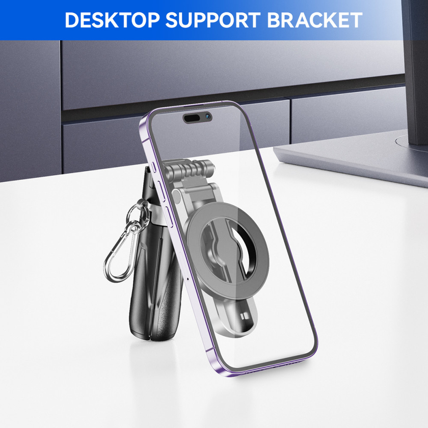 Монопод (трипод) XO SS22 4-in-1 Magnetic Mini Selfie Stick Bluetooth (для селфі та фотозйомки), Black