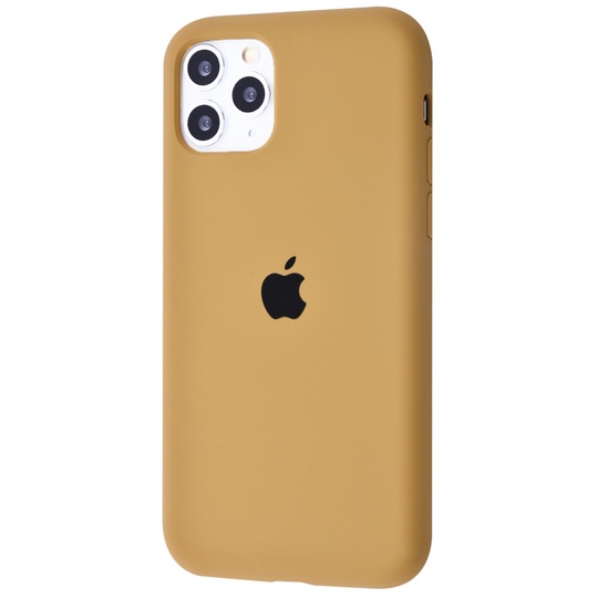 Накладка Silicone Case Full Cover Apple iPhone 11 Pro Max, (28) Golden