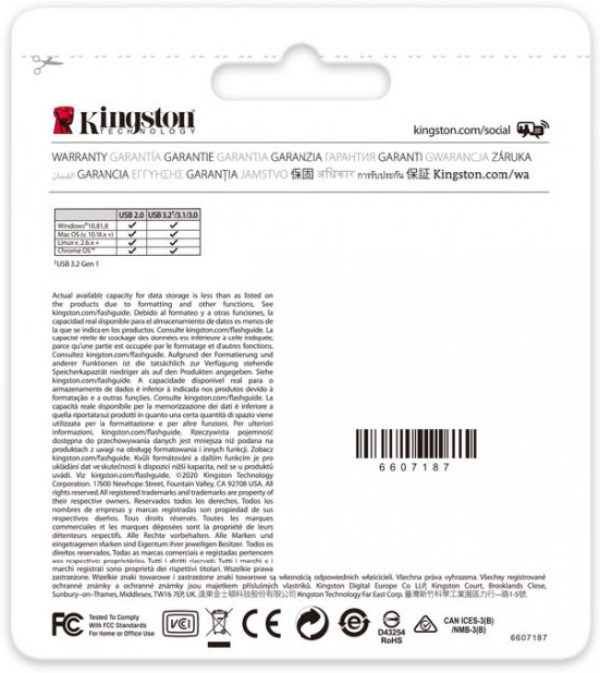 Флешка USB 128GB Kingston DT Exodia M USB 3.2, Red