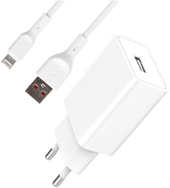 ЗП SkyDolphin SC36L USB to Lightning 1USB/2.4A, White