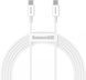Кабель Baseus Superior Series Fast Charging Type-C to Type-C PD 100W (1m), White (CATYS-B02)