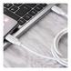 Кабель Proove Striped Silicone Type-C to Type-C 60W (1M), White
