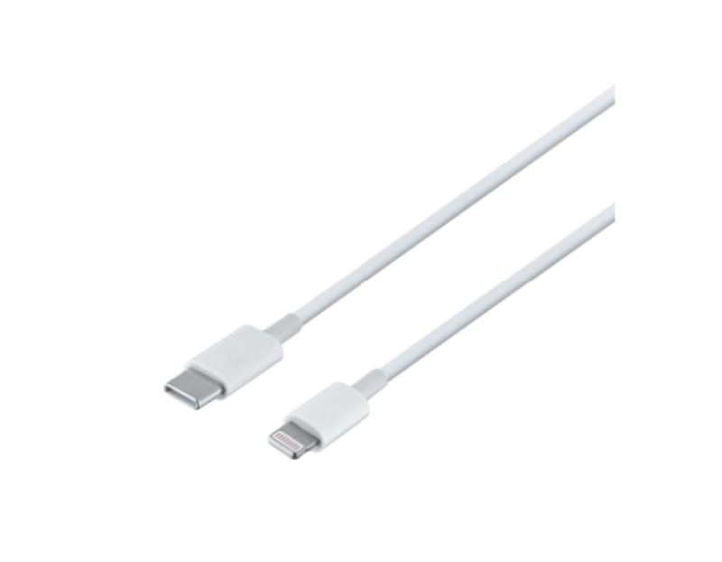 ЗП Apple Power Adapter 1Type-C/20W/PD (Box) + Type-C - Lightning, White