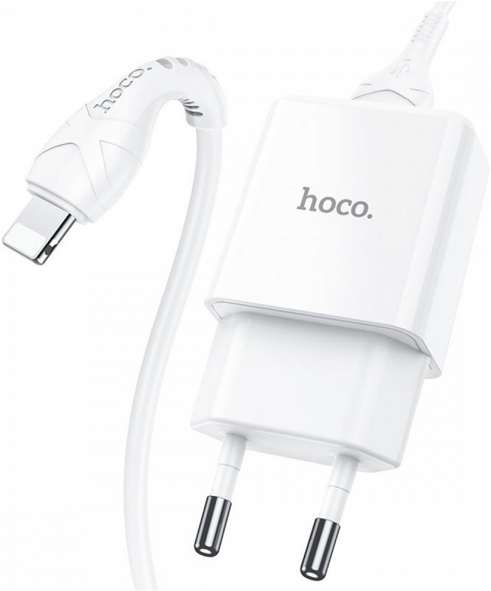 ЗП Hoco N9 Especial single Lightning Cable 1USB 2.1A, White