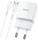 ЗП Hoco N9 Especial single Lightning Cable 1USB 2.1A, White