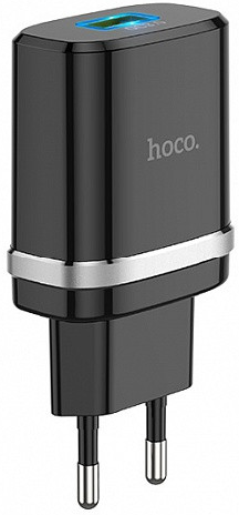 ЗП QC 3.0 Hoco C12Q 3A (18W)/1 USB, Black