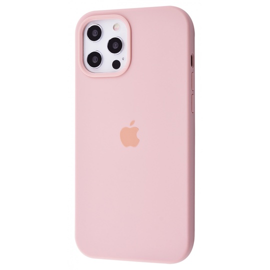 Накладка Silicone Case Full Cover Apple iPhone 12 Pro Max, (19) Pink Sand