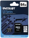 Карта Пам'яті Patriot MicroSDXC 64GB UHS-I (Class 10) LX Series