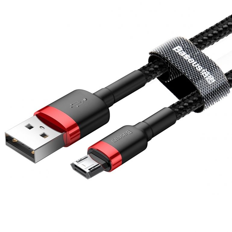 Кабель Baseus Cafule Micro USB 1.5A (2m), Red/Black, (CAMKLF-C91)