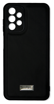 Накладка Шкіряна Mustang Metal Logo BOX Samsung A13 4G, Black (5)