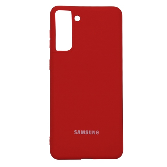 Накладка Silicone Cover Full Protective Samsung Galaxy S21 Plus, Red