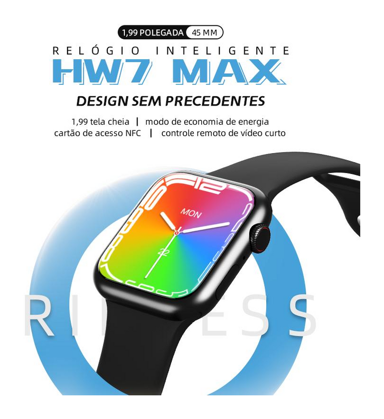 Смарт годинник Smart Watch HW7 Max, Black