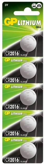 Батарейка GP дискова Lithium Button Cell 3.0V CR2016-8U5 1шт.