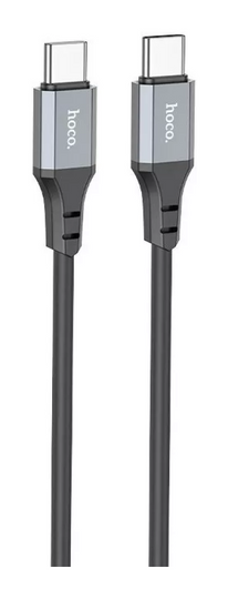 Кабель Hoco X86 Spear Silicone Type-C to Type-C 60W (1m), Black