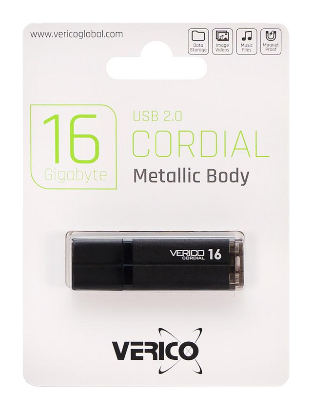 Флешка USB 16GB Verico Cordial, Black