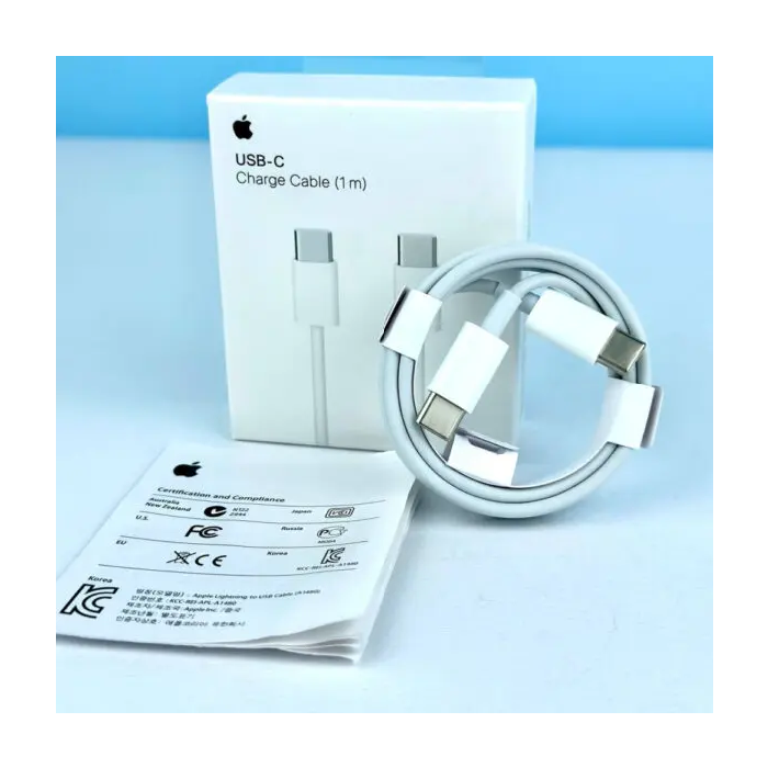 Кабель Apple Type-C to Type-C 1m Full Premium quality Original Series 1:1, White