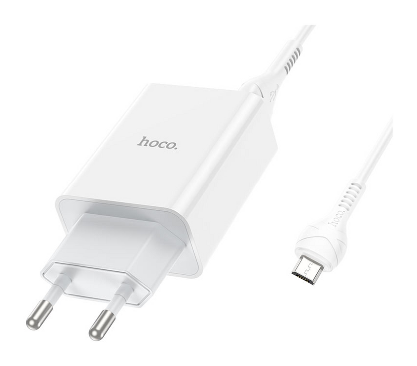 ЗП Hoco C99A + кабель Micro-USB 1USB/2Type-C/3A/PD/QC3.0, White