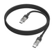 Кабель Hoco U129 Spirit transparent Type-C to Type-C 60W 1.2m, Black