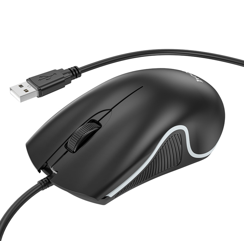 Мишка комп'ютерна дротова Hoco GM19 Enjoy gaming luminous, Black