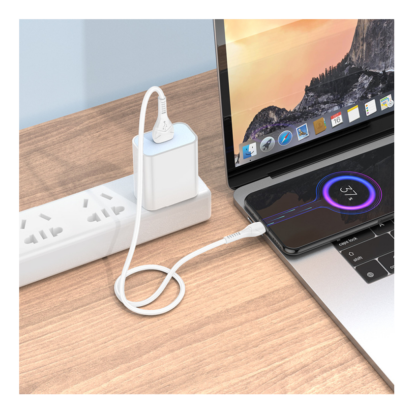 Кабель Hoco X37 Cool power Micro 2.4A 0.5, White