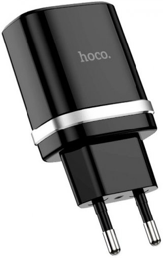 ЗП QC 3.0 Hoco C12Q 3A (18W)/1 USB + MicroUSB cable, Black