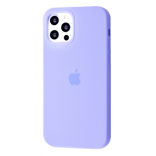 Накладка Silicone Case Full Cover Apple iPhone 12/12 Pro, (42) Light Purple