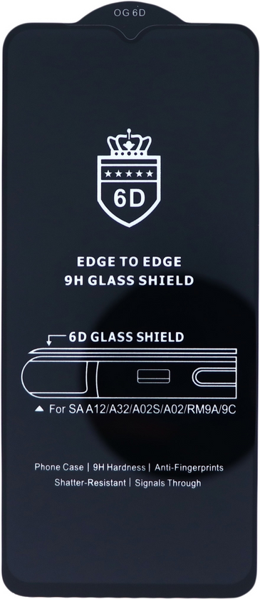Захисне скло 6D Edge to Edge for Xiaomi Redmi 9A/9C/10A/A1, Black