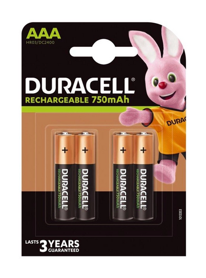 Батарейки Duracell AAA HR03 750mAh 4шт.