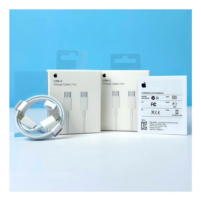 Кабель Apple Type-C toType-C 1m Full Premium quality Original Series 1:1, White