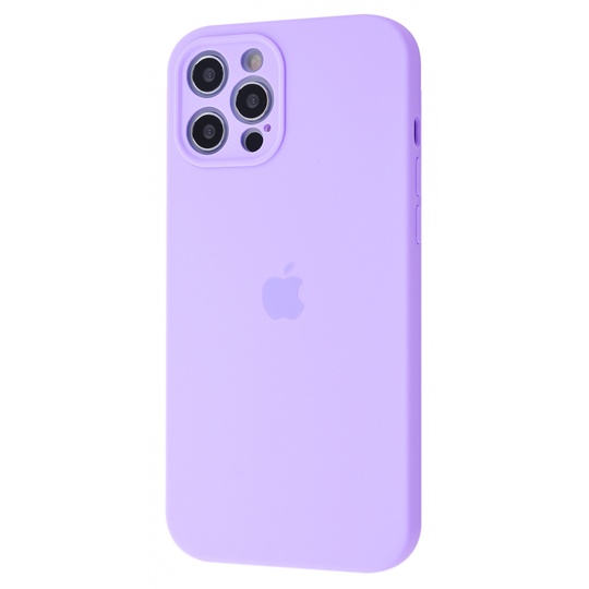 Накладка Silicone Case Camera Protection iPhone 12 Pro Max, (42) Light Purple