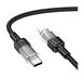 Кабель Hoco U129 Spirit transparent Type-C to Lightning 27W 1.2m, Black